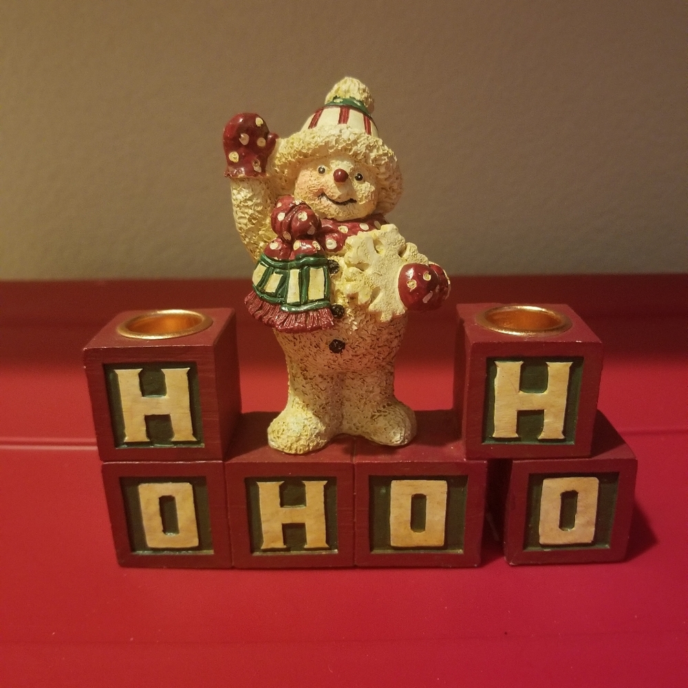 HoHoHo Double Candle Holder